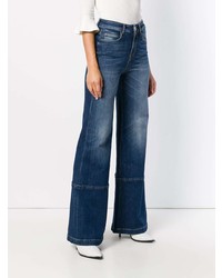 Pantalon large en denim bleu marine L'Autre Chose