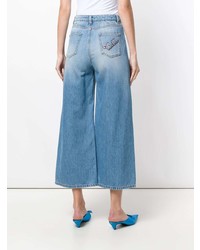 Pantalon large en denim bleu Vivetta
