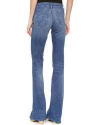 Pantalon large en denim bleu MiH Jeans