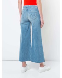 Pantalon large en denim bleu Mother
