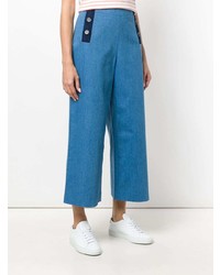 Pantalon large en denim bleu Chinti & Parker