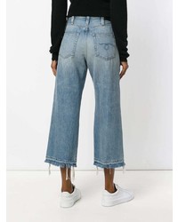 Pantalon large en denim déchiré bleu clair R13