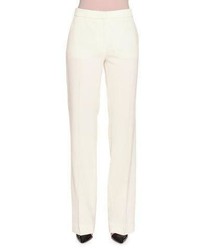Pantalon large en laine blanc