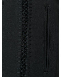 Pantalon large en laine brodé noir Y's