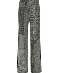 Pantalon large en laine gris foncé Jason Wu