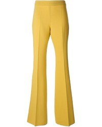 Pantalon large en laine jaune Giambattista Valli