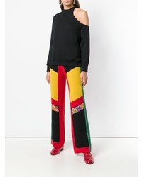Pantalon large en laine multicolore Etro