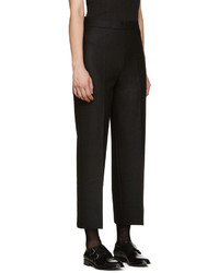 Pantalon large en laine noir Calvin Klein Collection