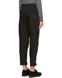 Pantalon large en laine noir Jil Sander Navy