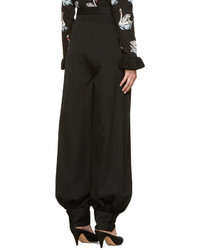 Pantalon large en laine noir Stella McCartney