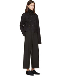 Pantalon large en laine noir Damir Doma