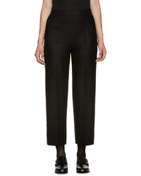 Pantalon large en laine noir Calvin Klein Collection