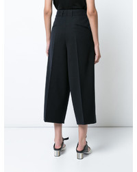 Pantalon large en laine noir Jil Sander