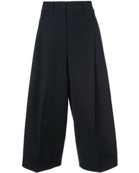 Pantalon large en laine noir Jil Sander