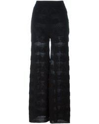 Pantalon large en laine noir M Missoni