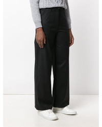 Pantalon large en laine noir Semi-Couture