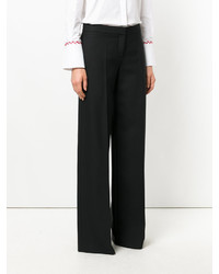 Pantalon large en laine noir Alexander McQueen
