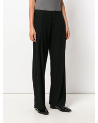 Pantalon large en laine noir Stephan Schneider