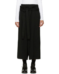 Pantalon large en laine noir Y's