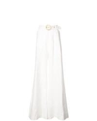 Pantalon large en lin blanc Zimmermann