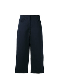 Pantalon large en lin bleu marine 'S Max Mara
