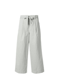 Pantalon large en lin gris Incotex