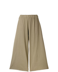 Pantalon large en lin marron clair Labo Art
