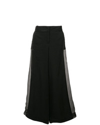 Pantalon large en lin noir Andrea Ya'aqov