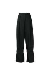 Pantalon large en lin noir Preen by Thornton Bregazzi