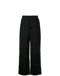 Pantalon large en lin noir Uma Wang