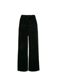 Pantalon large en lin noir Uma Wang