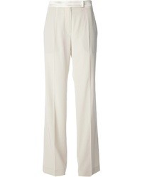 Pantalon large en soie blanc Brunello Cucinelli