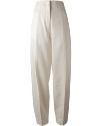Pantalon large en soie blanc Christophe Lemaire