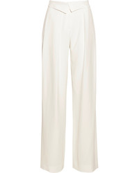 Pantalon large en soie blanc Jason Wu