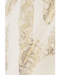 Pantalon large en soie blanc Rachel Zoe