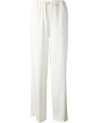Pantalon large en soie blanc P.A.R.O.S.H.