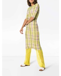 Pantalon large en soie jaune Supriya Lele