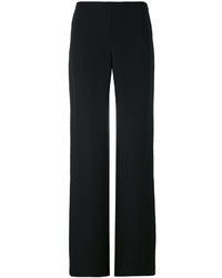 Pantalon large en soie noir Armani Collezioni