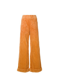 Pantalon large en velours côtelé orange Phisique Du Role