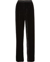 Pantalon large en velours noir Fendi