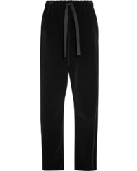 Pantalon large en velours noir MM6 MAISON MARGIELA