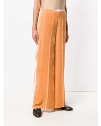 Pantalon large en velours orange Forte Forte