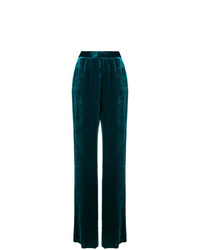 Pantalon large en velours vert foncé Etro