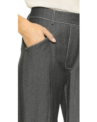 Pantalon large gris foncé Wes Gordon