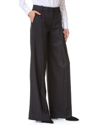 Pantalon large gris foncé Diane von Furstenberg