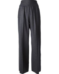 Pantalon large gris foncé Valentino