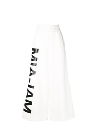 Pantalon large imprimé blanc Mia-Iam