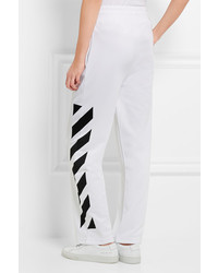 Pantalon large imprimé blanc Off-White