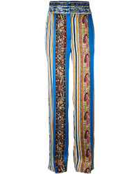 Pantalon large imprimé bleu Etro