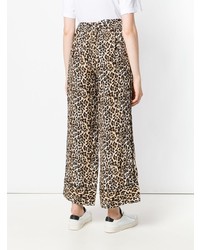 Pantalon large imprimé léopard marron clair Gold Hawk